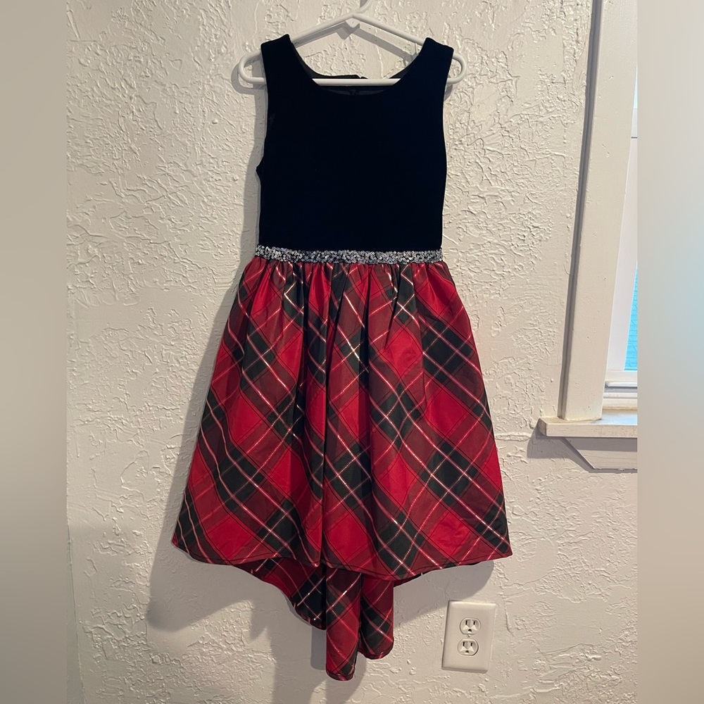 Zunie Size 8 Girls Christmas/Holiday Plaid Dress